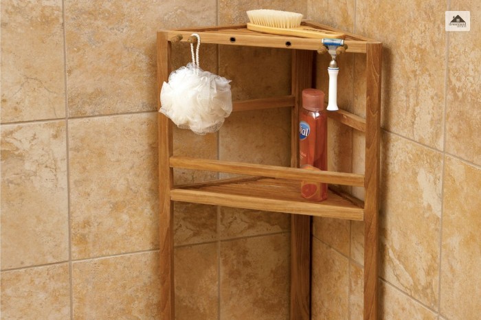 Teak Shower Shelf