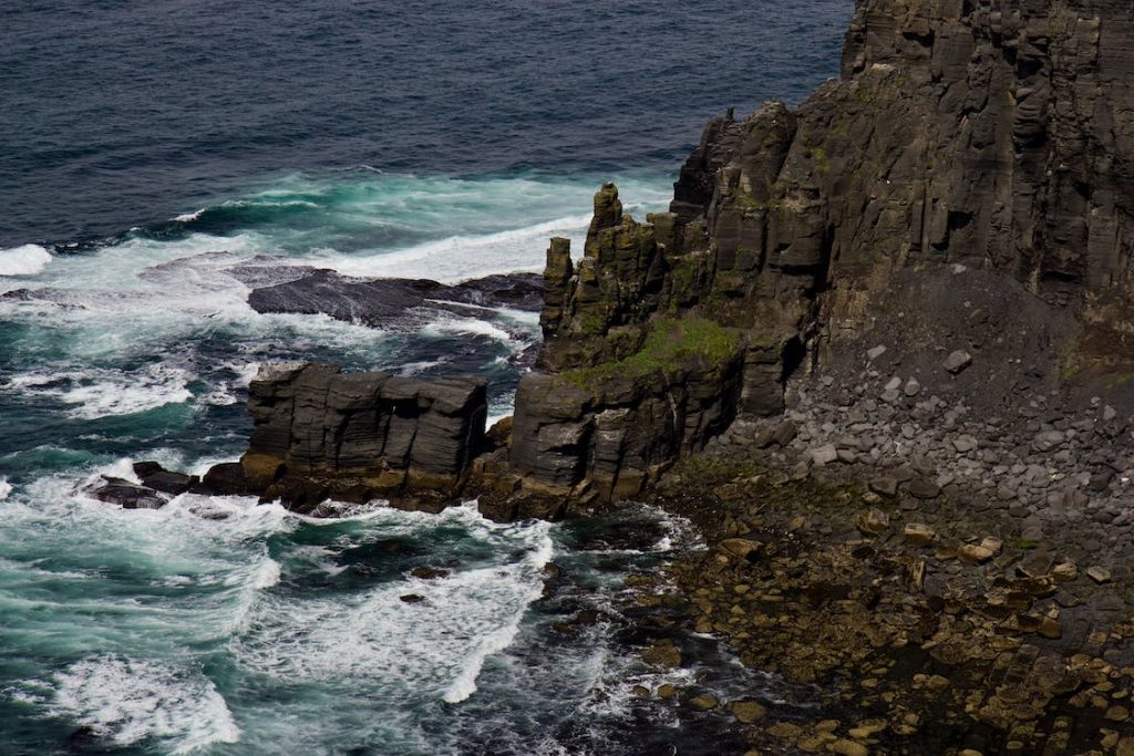 mountain with sea