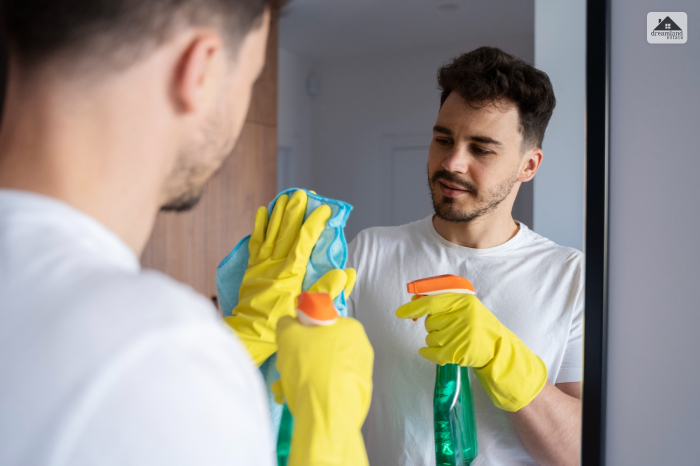 Bathroom Cleaning Tip 1_ Baby Oil to Battle Soap Scum