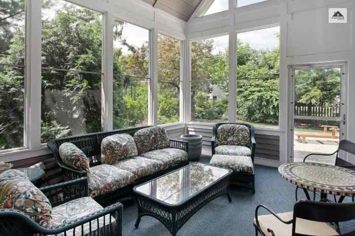 White And Gray Screen Porch