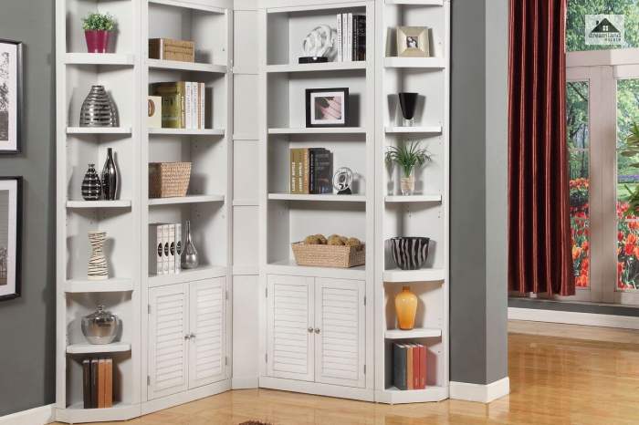 White Corner Cabinet Shelf