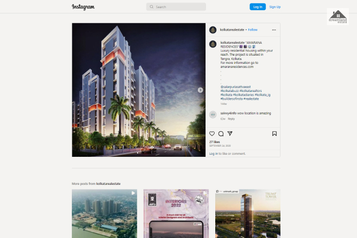 Instagram as real estate social network