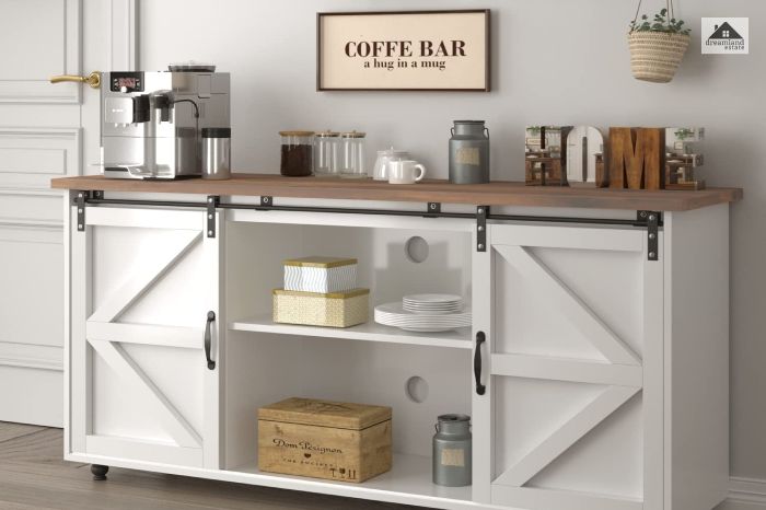 Freestanding Coffee Bar Cabinet