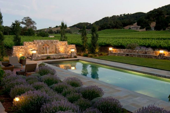 Mediterranean Stone Pool Design