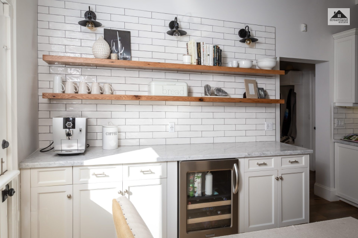 Open Shelving Coffee Bar