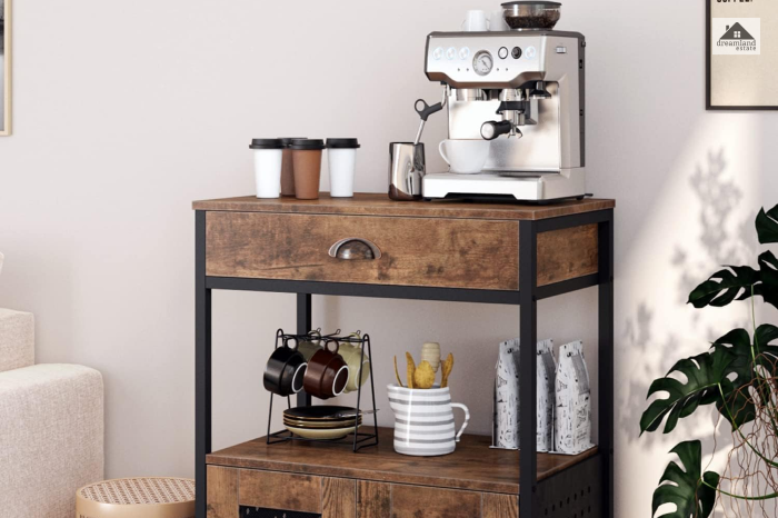 Rustic Coffee Bar Cabinet