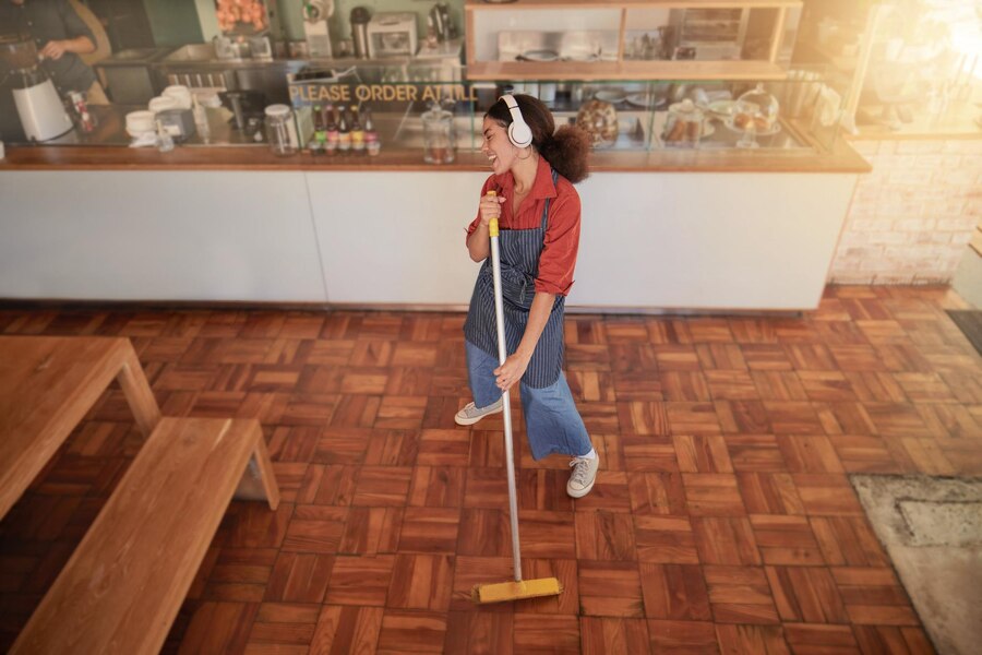 Turn your cleaning space into a lively dance floor