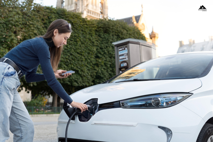 Electric car charging station